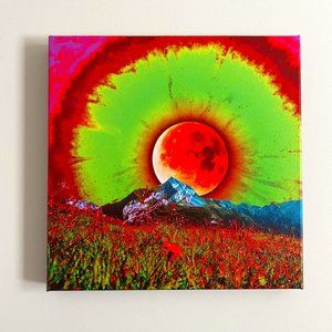 NEXTLEVELFARSIDE AJAX Psychedelic Trippy Painting Retro Surreal Canvas Wall Art